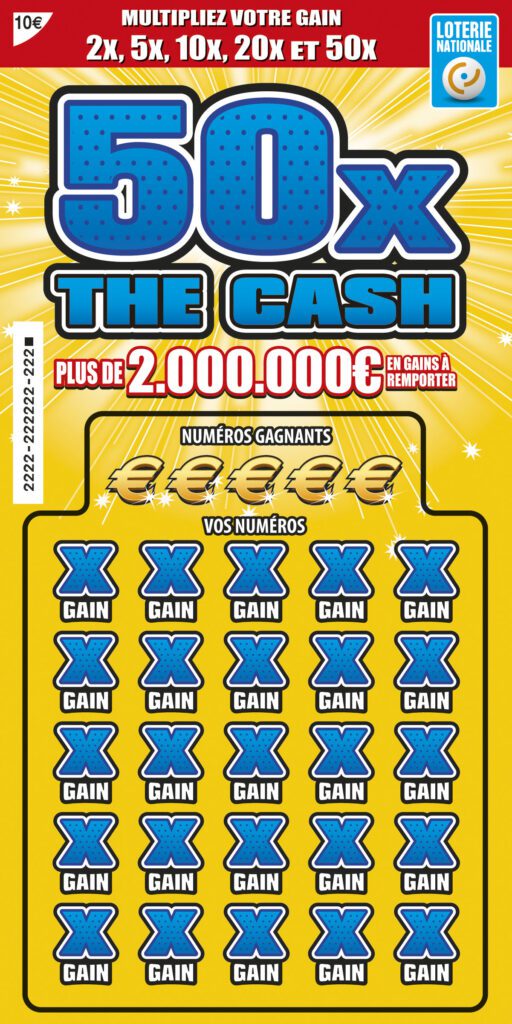 50x the cash, jeu de grattage