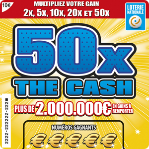 50x the cash jeu à gratter